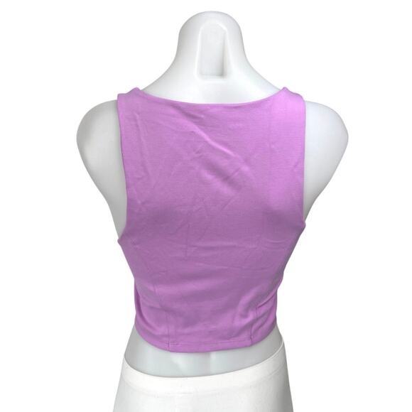Aritzia Sunday Best Purple Sleeveless Corset Bustier Camisole Crop Tank Top Sz M - Picture 2 of 4